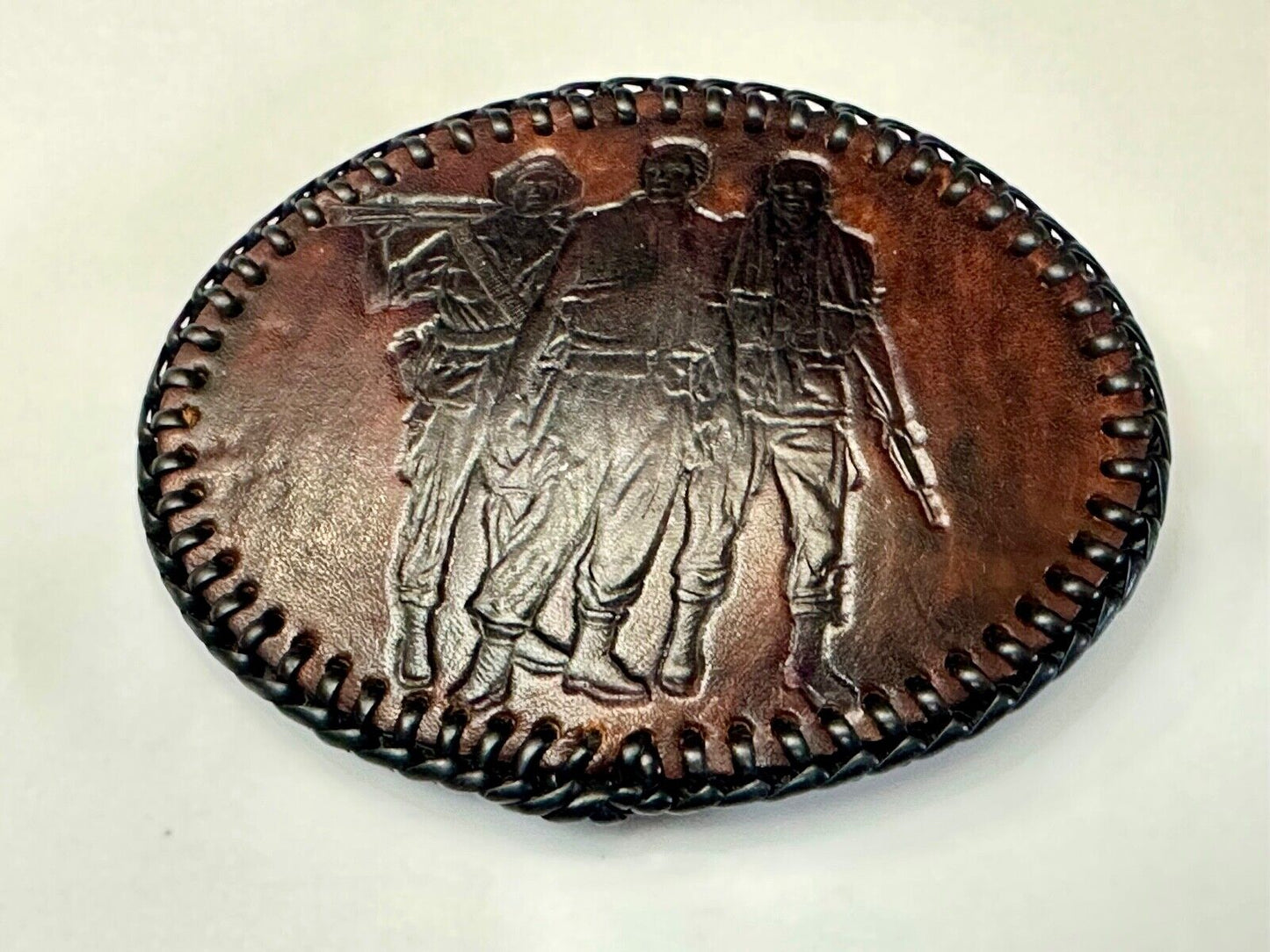 Vietnam War Memorial Three Soldiers Statue Washington DC Leather Belt Buckle