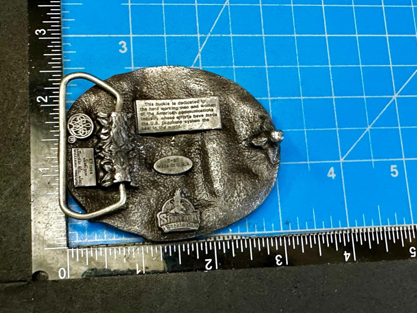 Telephone Lineman Line Electrical Worker Commemorative 1988 Siskiyou Belt Buckle