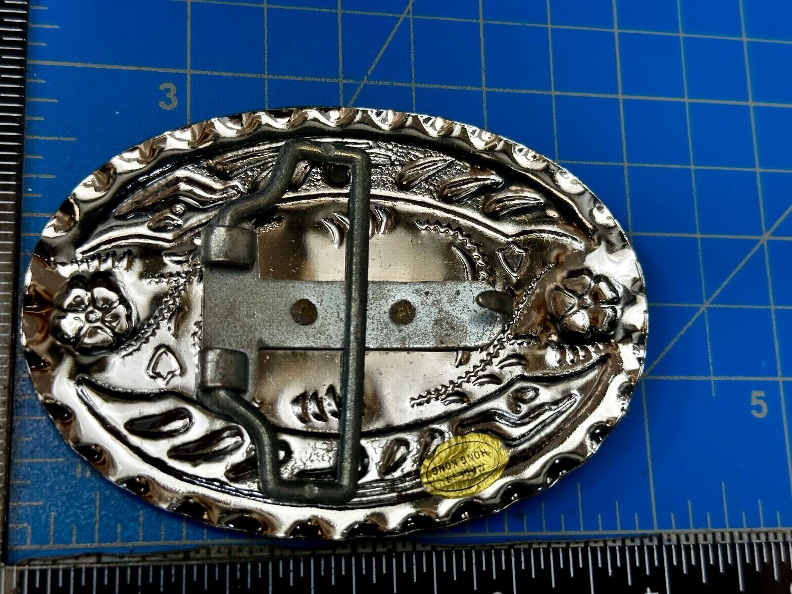 American Bald Eagle Flying High Silver Tone Patriotic Oval Cowboy Belt Buckle