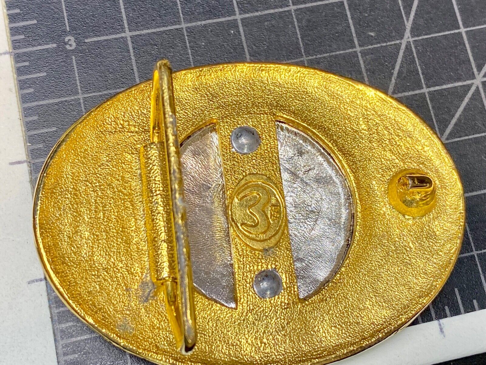 Vintage Letter Initial Monogram A Western Belt Buckle   - E Makers Mark