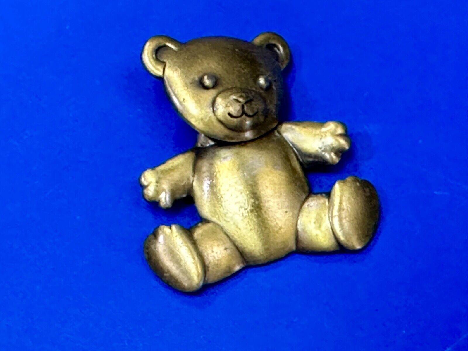 Vintage JJ Jonette Silver Tone Articulated Head Teddy Bear
