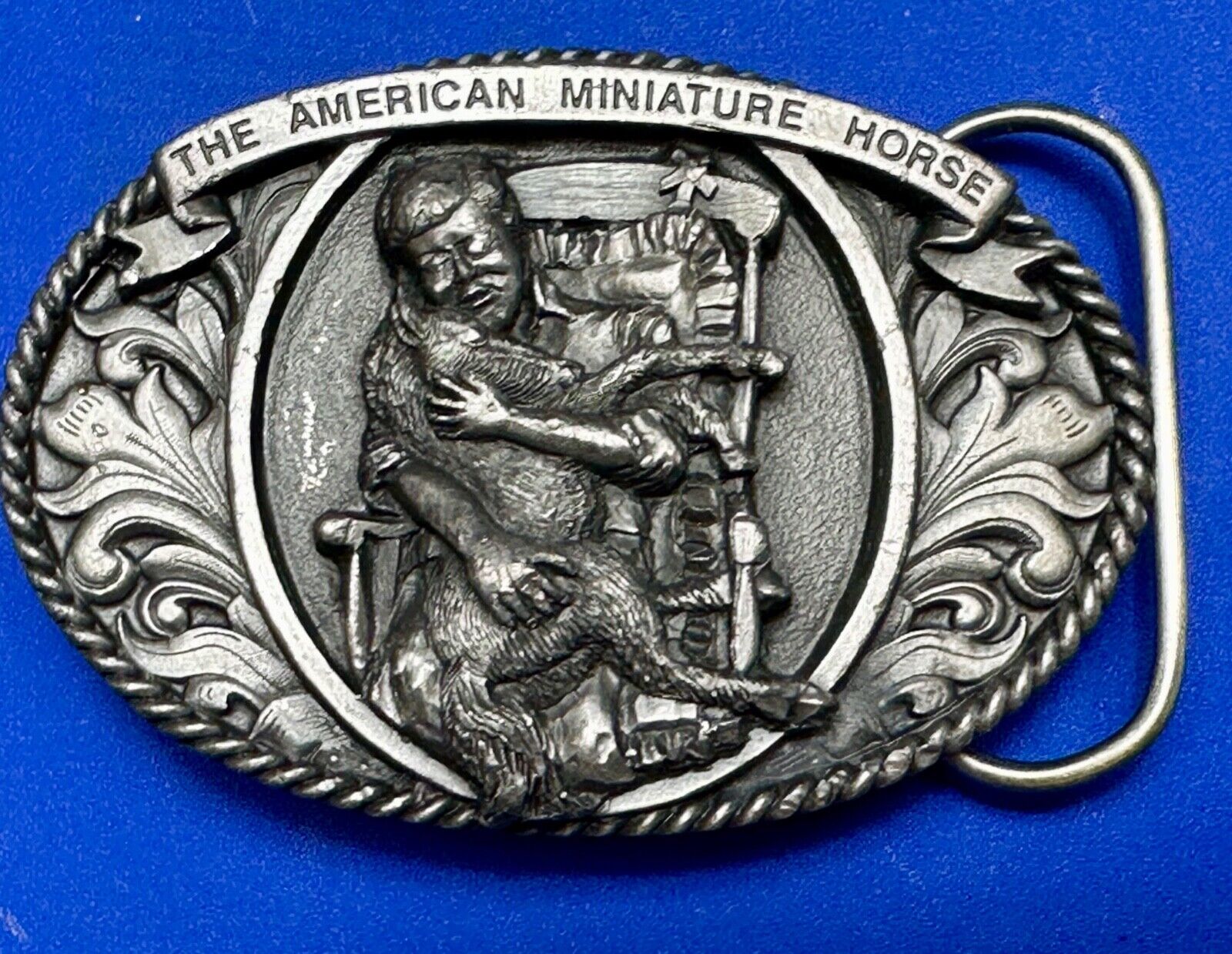 The American mini miniature horse commemorative belt buckle Love You can Hold!