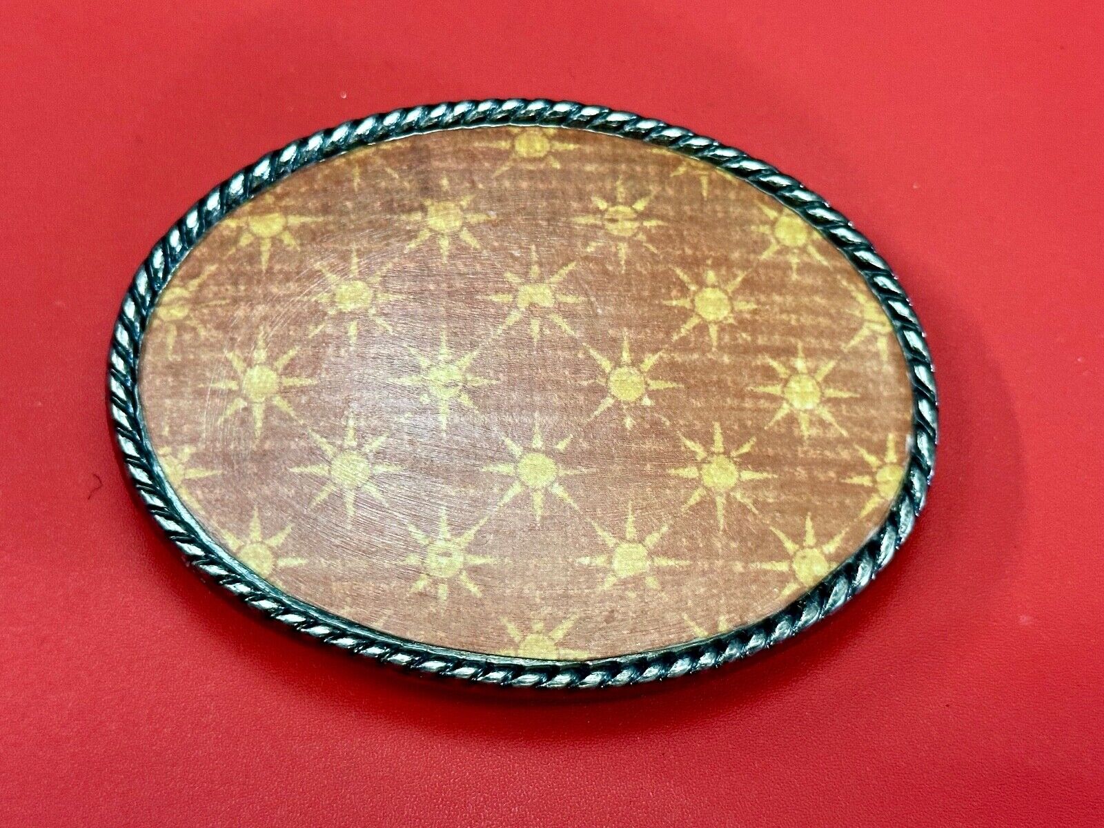 Twinkle Star - what I call wallpaper pattern vintage belt buckle by Ivan