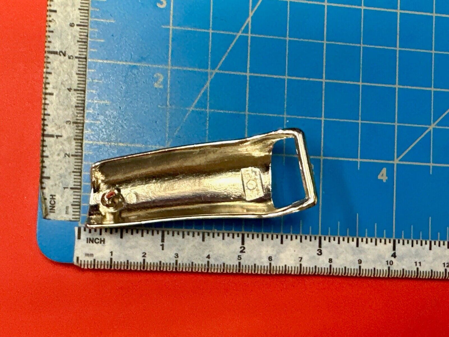 Very different - wide and skinny Vintage light gold tone replacement belt buckle