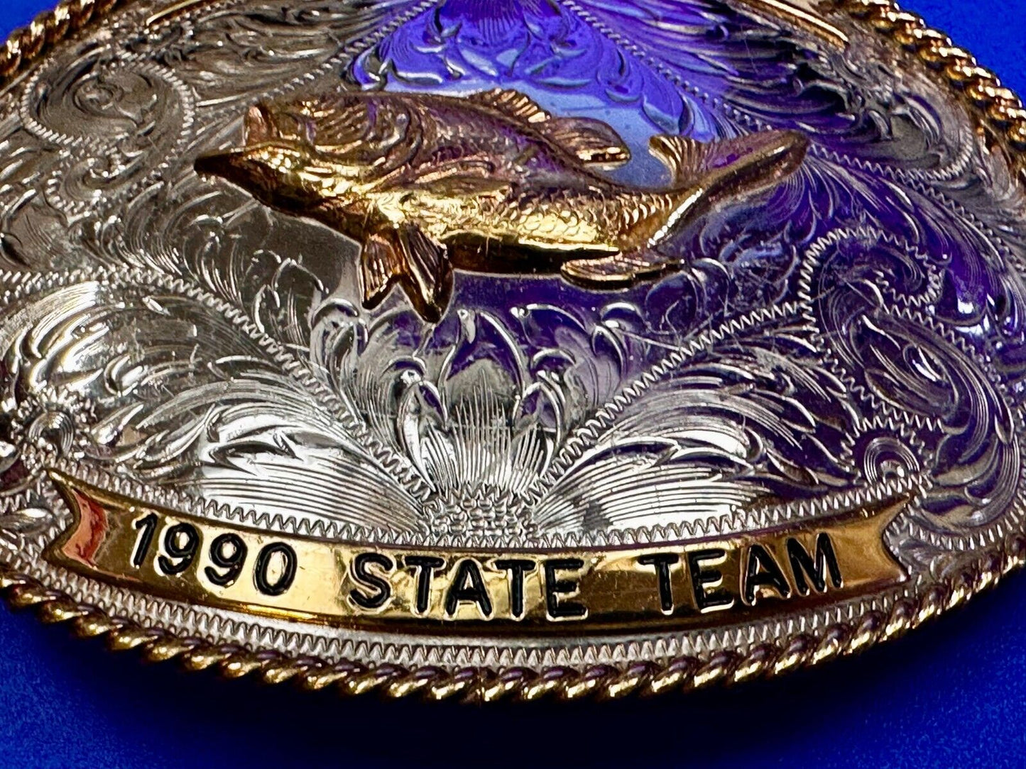 VA State Mr. Bass Fishing Clayton Lake Trophy Montana Silversmiths Belt Buckle