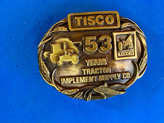 Tisco Tractor Implement Supply Co. 53 Years Belt Buckle Limited Edition 1987