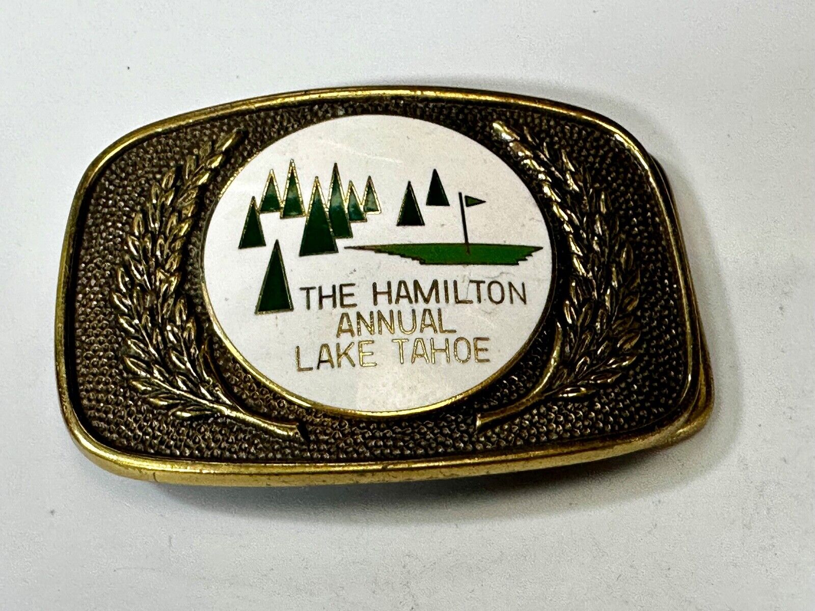 The Hamilton Health Center Annual Golf Tournament Lake Tahoe Belt Buckle
