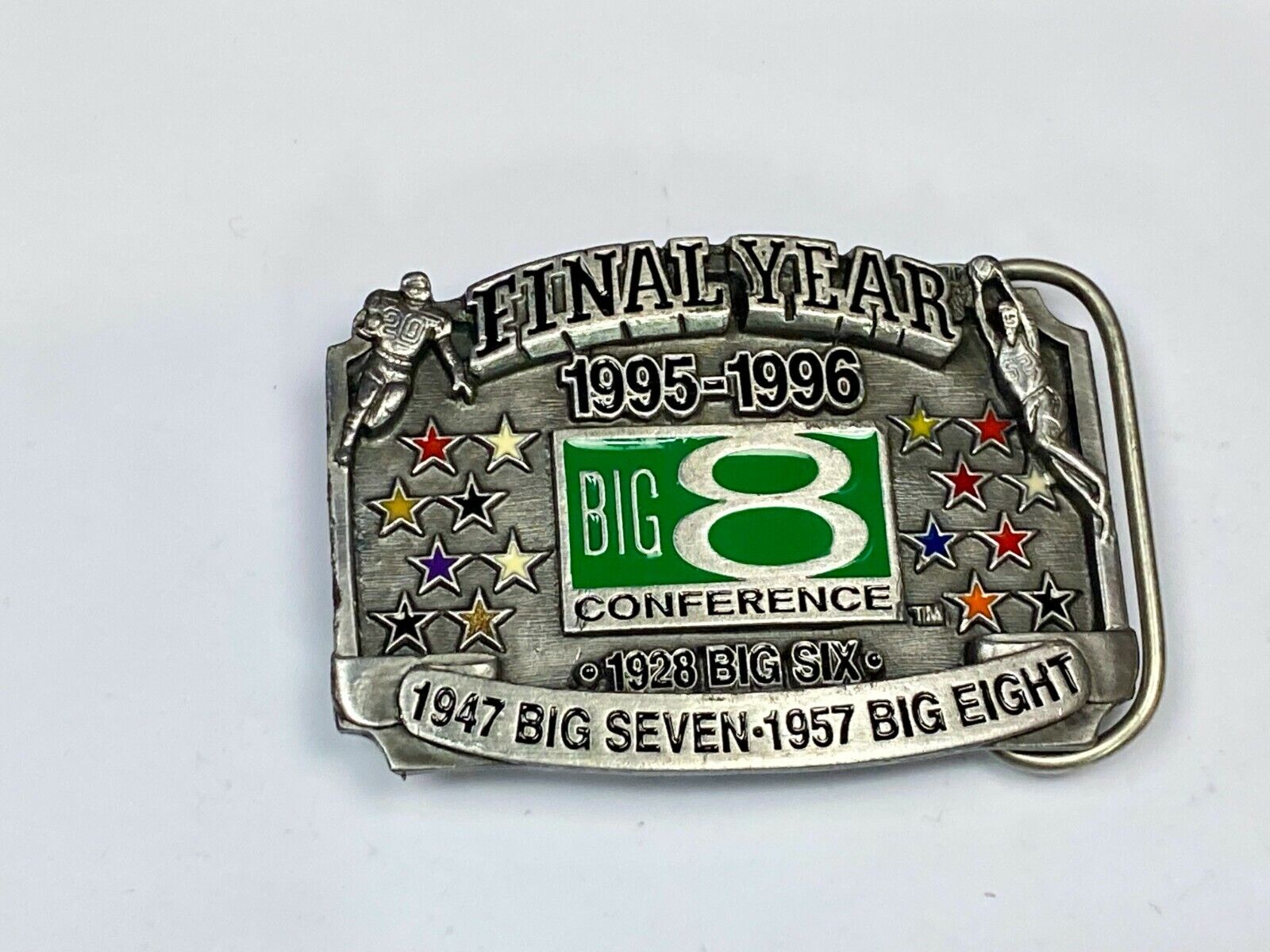 Big 7 Big 8 Conference 1995 - 1996 The Final Years Football History Belt Buckle