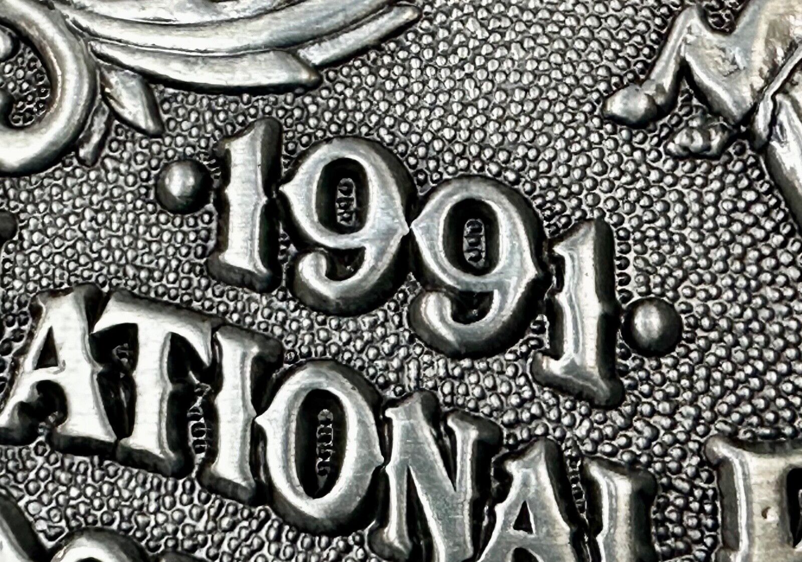 1991 NFR National Finals Rodeo  NOS Youth Size ADM Commemorative Belt Buckle