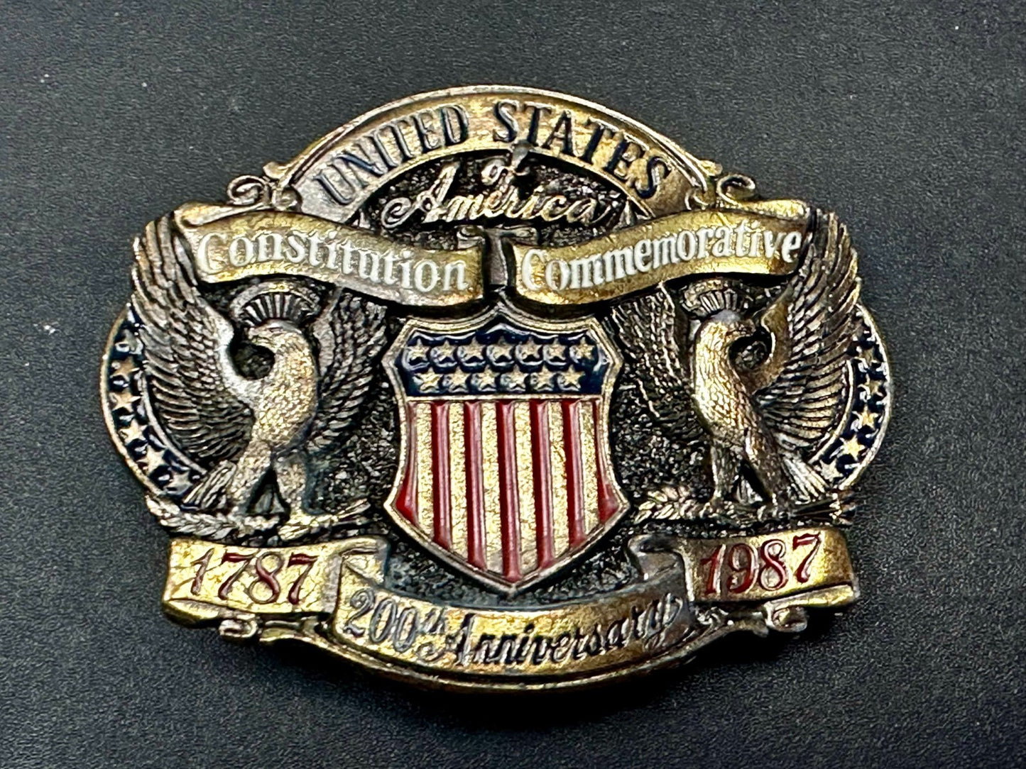 United States of America Constitution Commemorate 200th Anniversary Belt Buckle