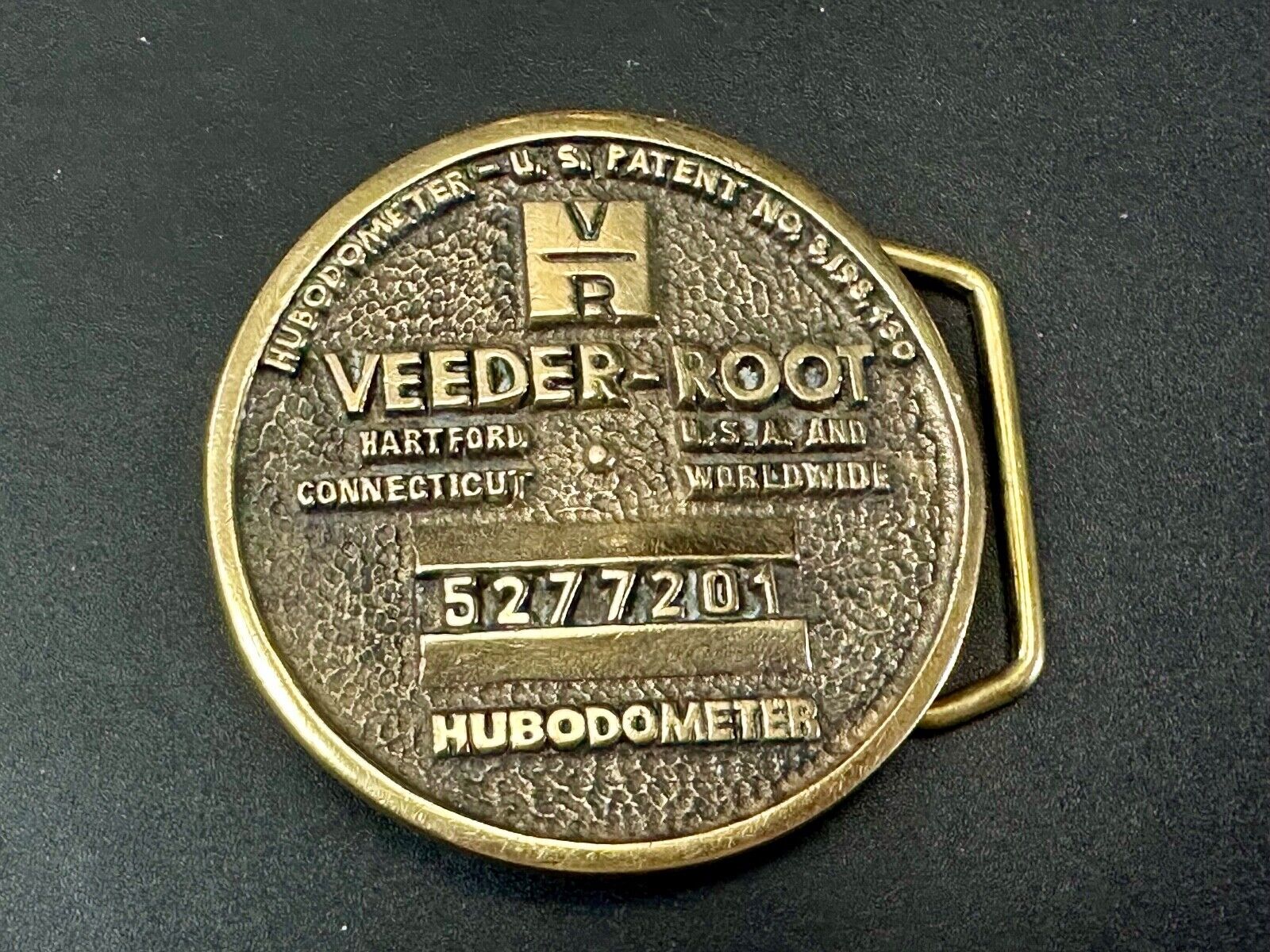VEEDER-ROOT WHEEL END HUBODOMETERS Belt Buckle By Paul Rollins Associates