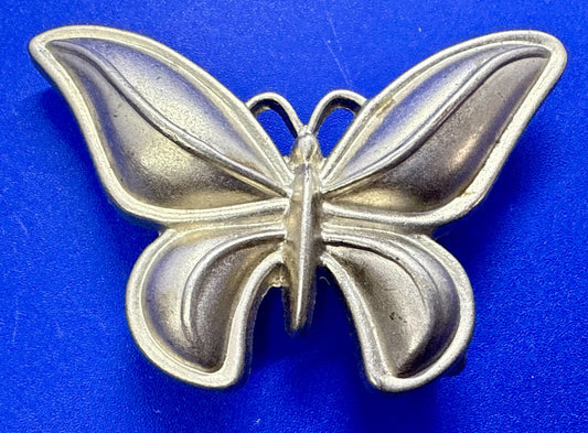 Beautiful Butterfly Shaped Figural Cutout Hippy Vibe Silver Color Belt Buckle