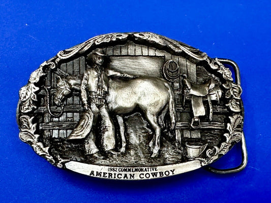 Vintage 1982 American Cowboy Commemorative Vintage Arroyo Grande Belt Buckle