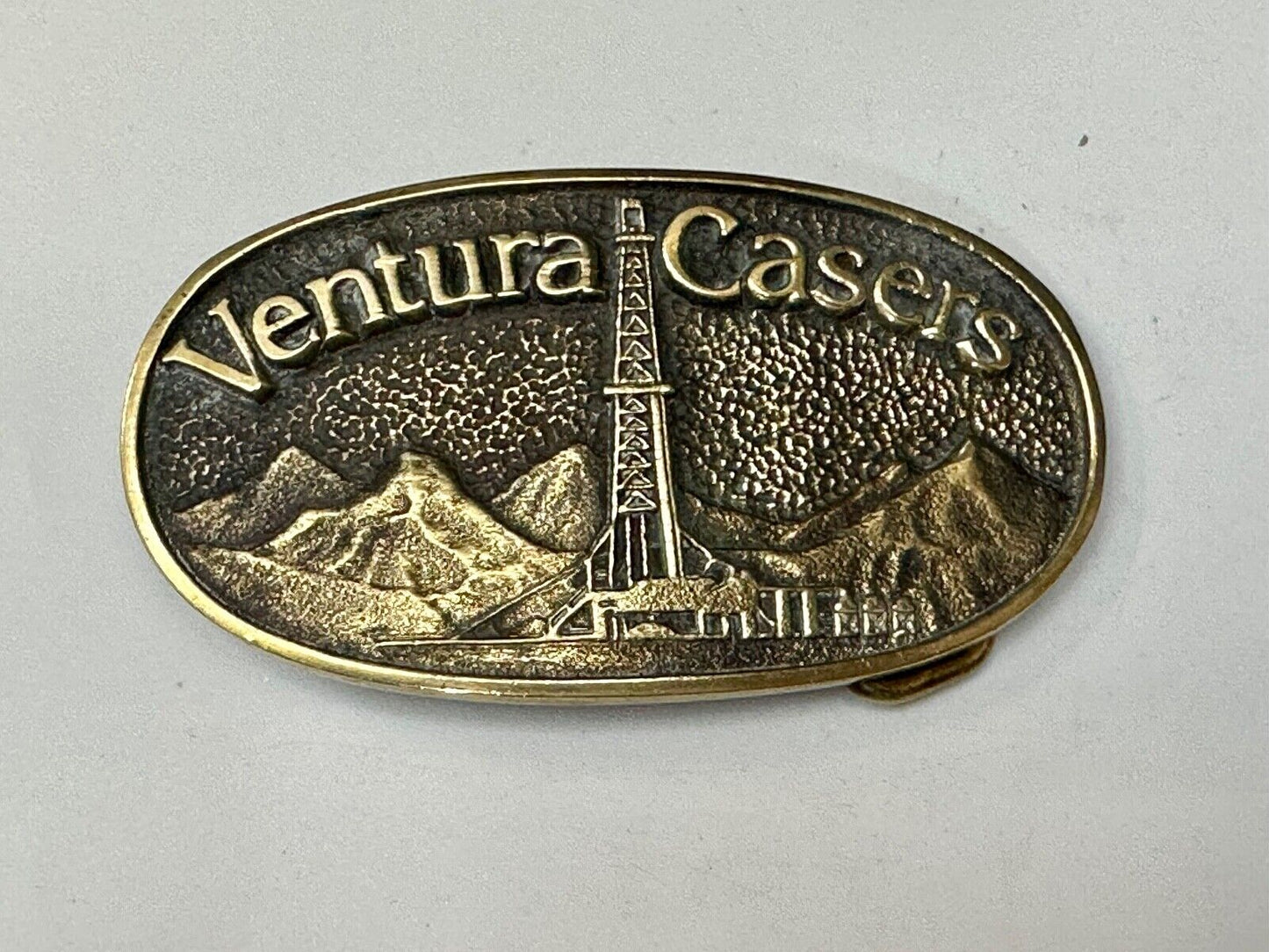 Ventura Casers Oil & Gas Industry Cal Coast Vintage Solid Brass Belt buckle