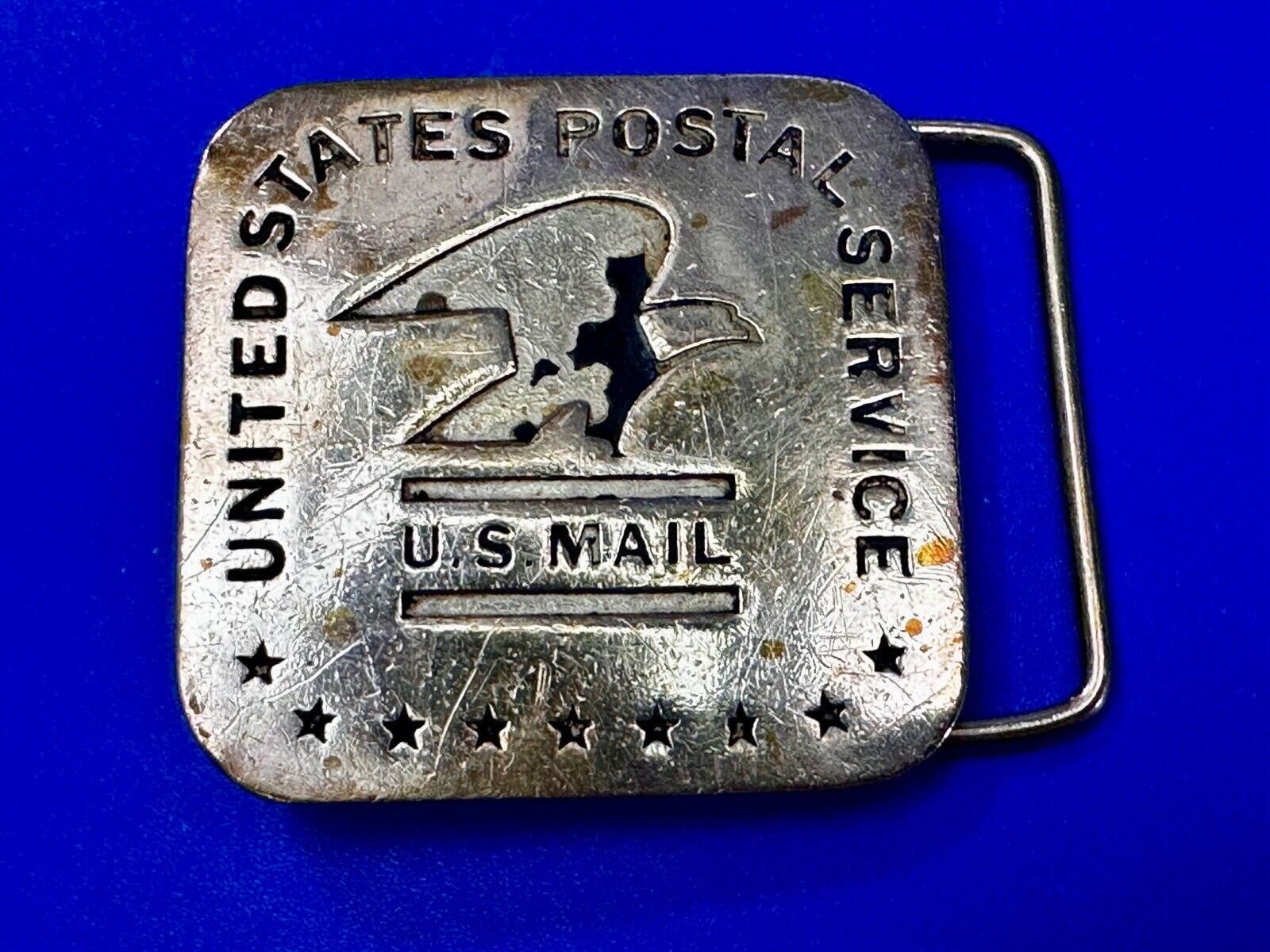 USPS United States Postal Service U.S Mail Solid Brass Belt Buckle