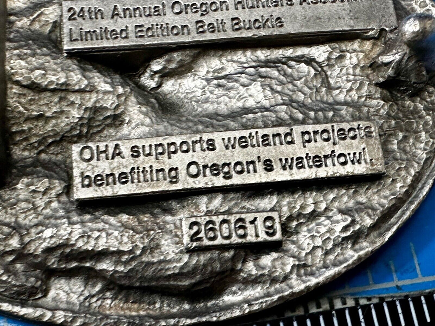 24th Annual Oregon Hunters Association Commemorative Limited Edition Belt Buckle