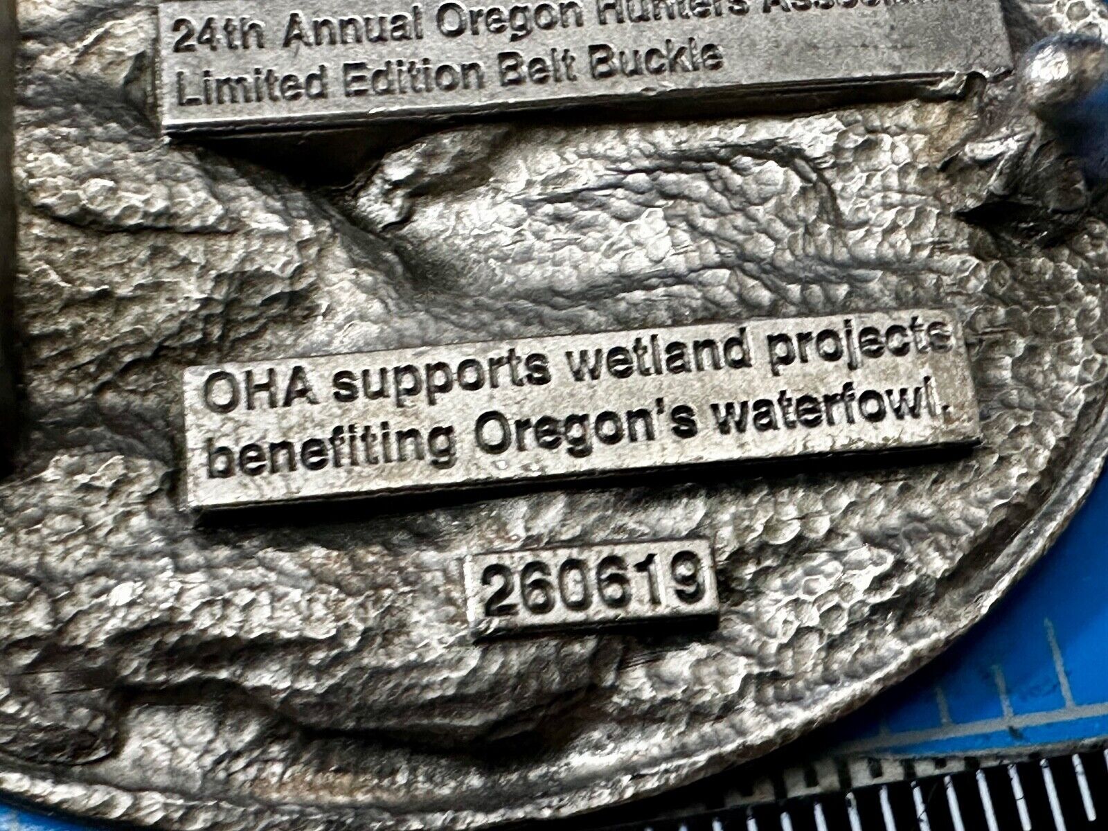 24th Annual Oregon Hunters Association Commemorative Limited Edition Belt Buckle