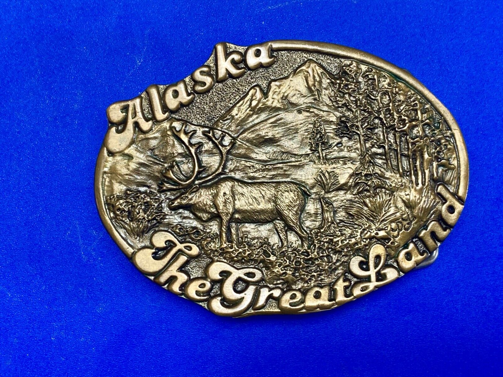 Alaska - The Great Land Vintage 1983 belt buckle - Alaska Frontier Arts LTD