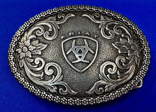 Ariat - Western flower swirl design oval replacement belt buckle