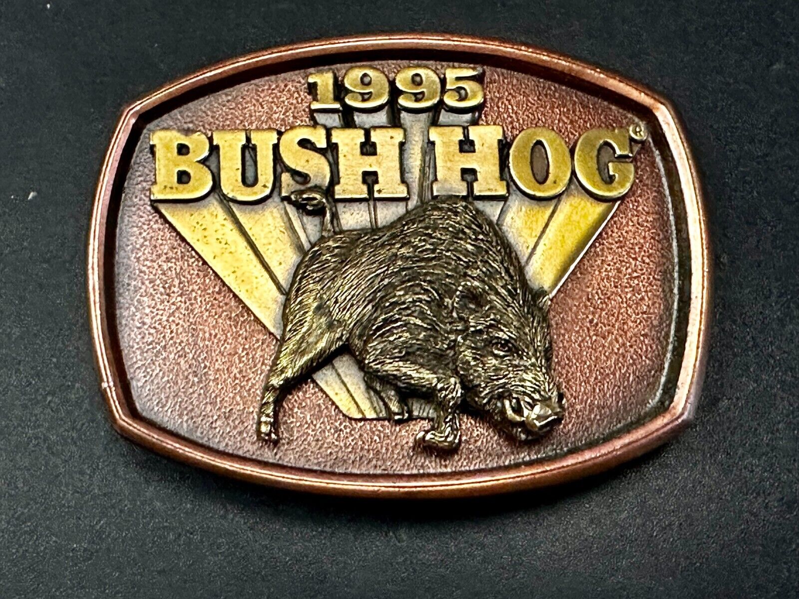 1995 Bush Hog Vintage Farm Agriculture Lawn Care Belt Buckle By Spec Cast