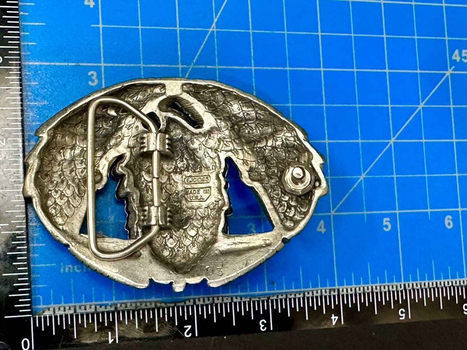 Unique Native American Indian Vintage Two tone EGE 93 Belt Buckle