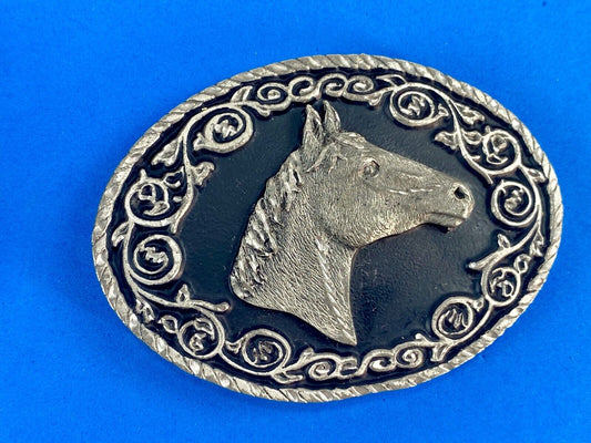 1997 horse bust head western belt buckle CSSC DC 9002 