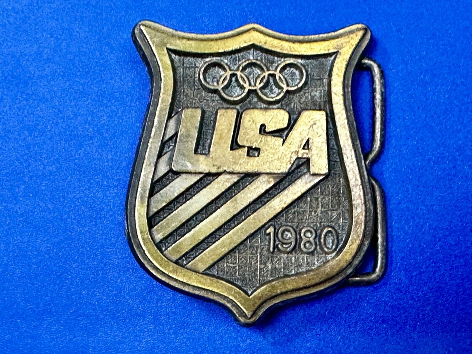 1980 USA Olympic Committee Vintage Paul Rollins Belt Buckle by RJ