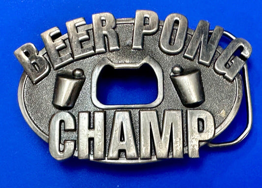 Beer Pong Champ Champion Bottle Opener And Belt Buckle by Kalan