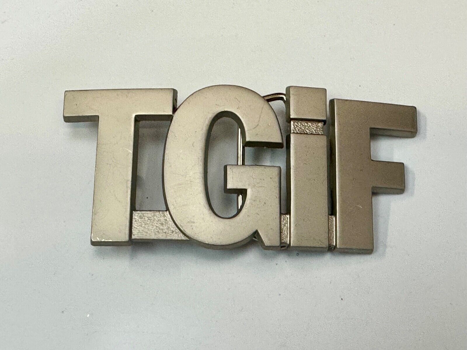 Thank God its Friday - TGIF block letter Novelty Statement belt buckle