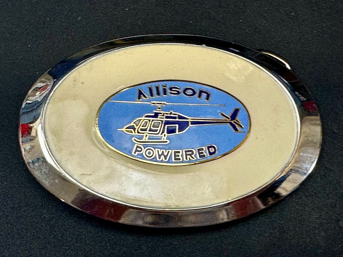 Allison Helicopters Indianapolis Indiana Company Aviation Plane Belt Buckle