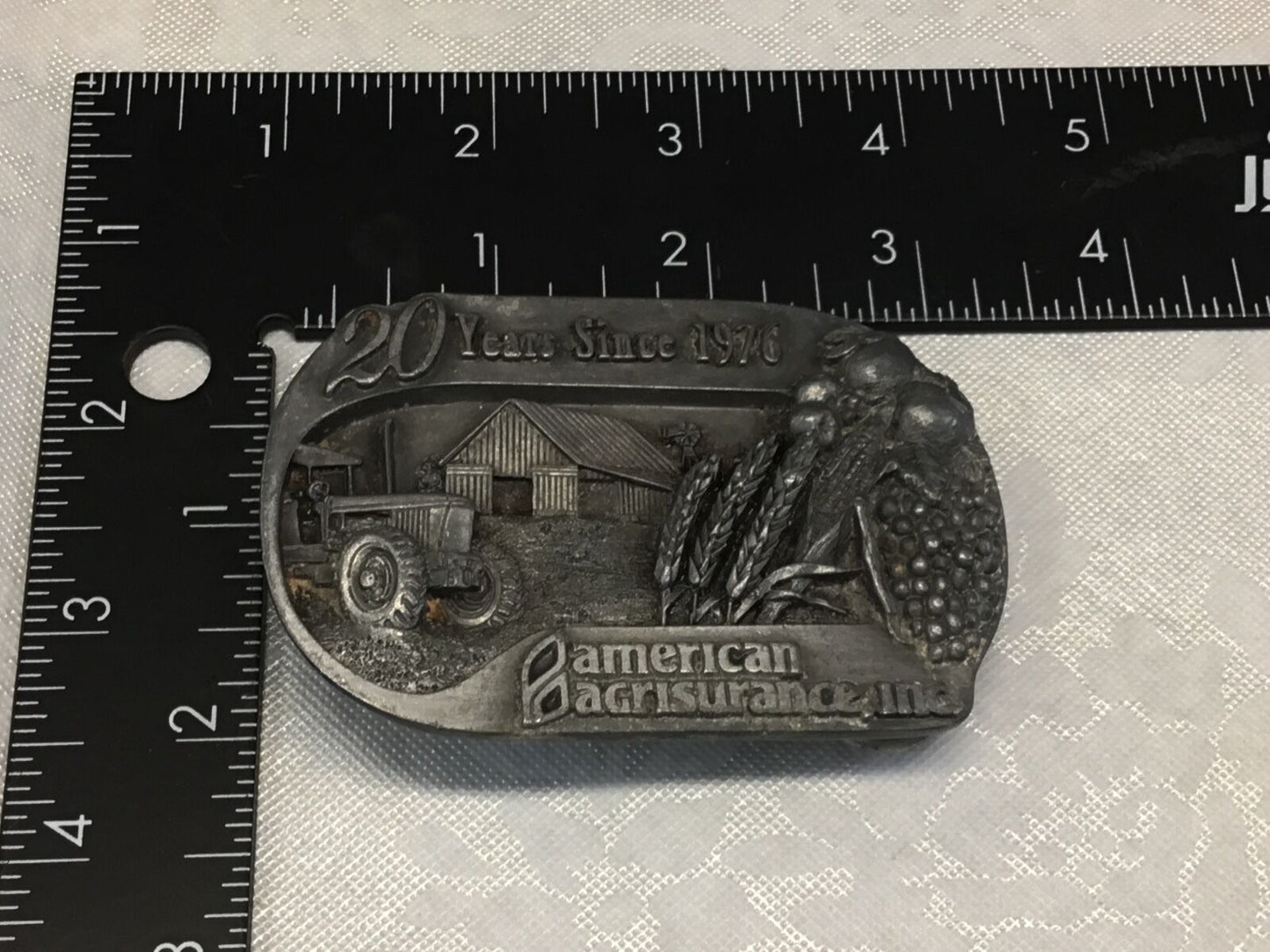 20 years since 1976  - American Agrisurance Inc. - belt buckle