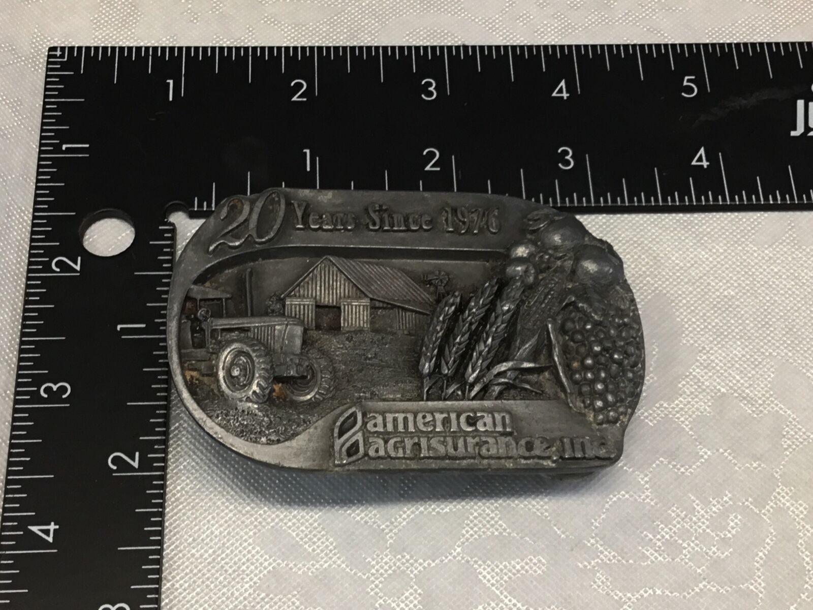 20 years since 1976  - American Agrisurance Inc. - belt buckle