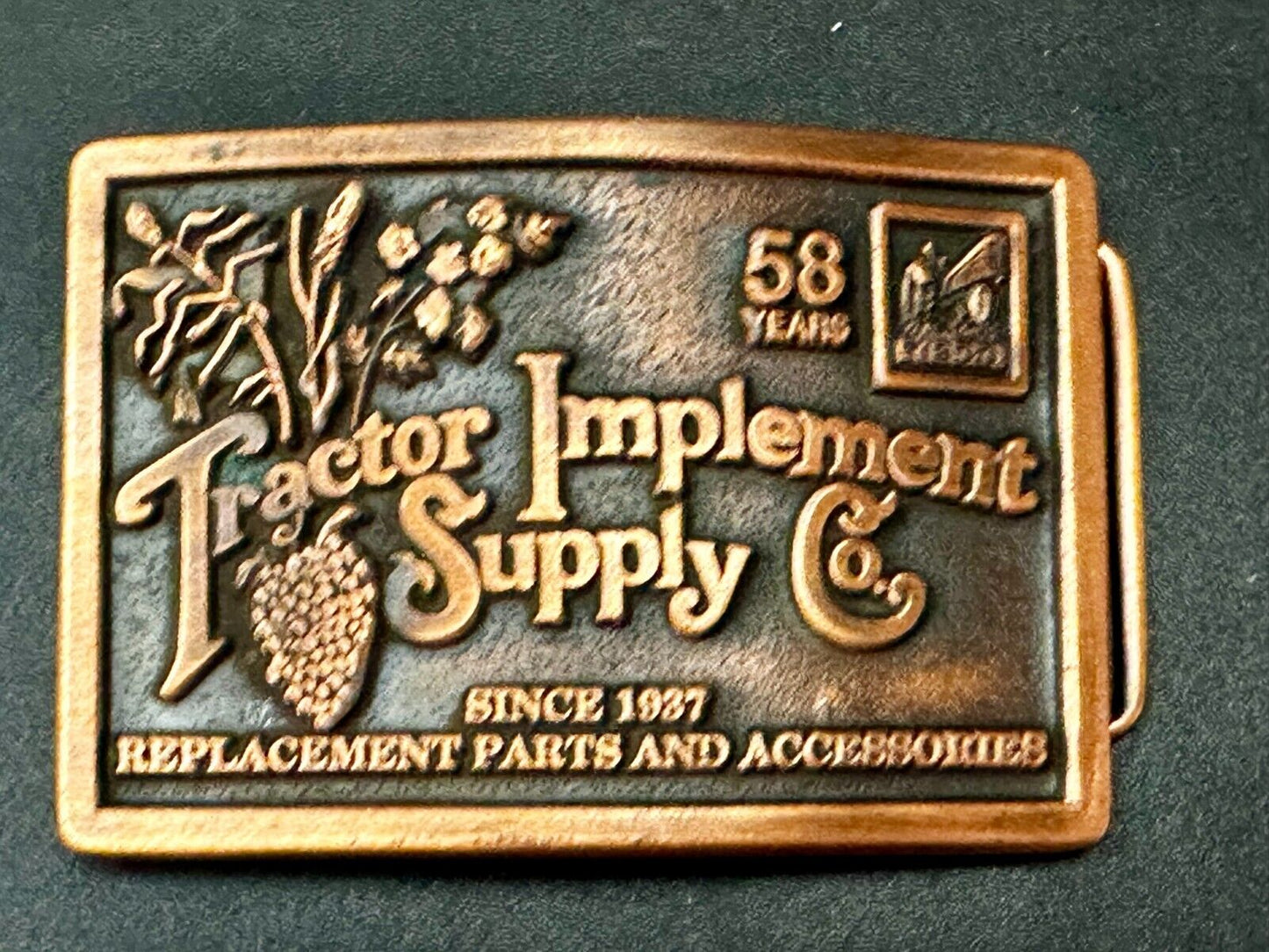 58 Years TISCO Tractor Implement Supply company NOS Belt Buckle by Speccast