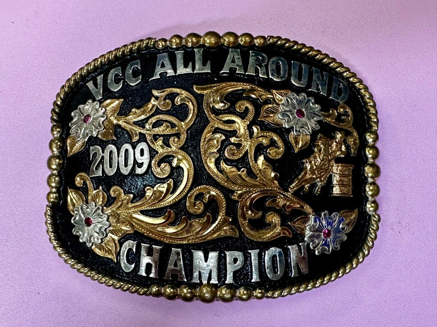 VCC All Around Champion 2009 Rodeo Trophy Belt Buckle by Cut Above Andy Andrews