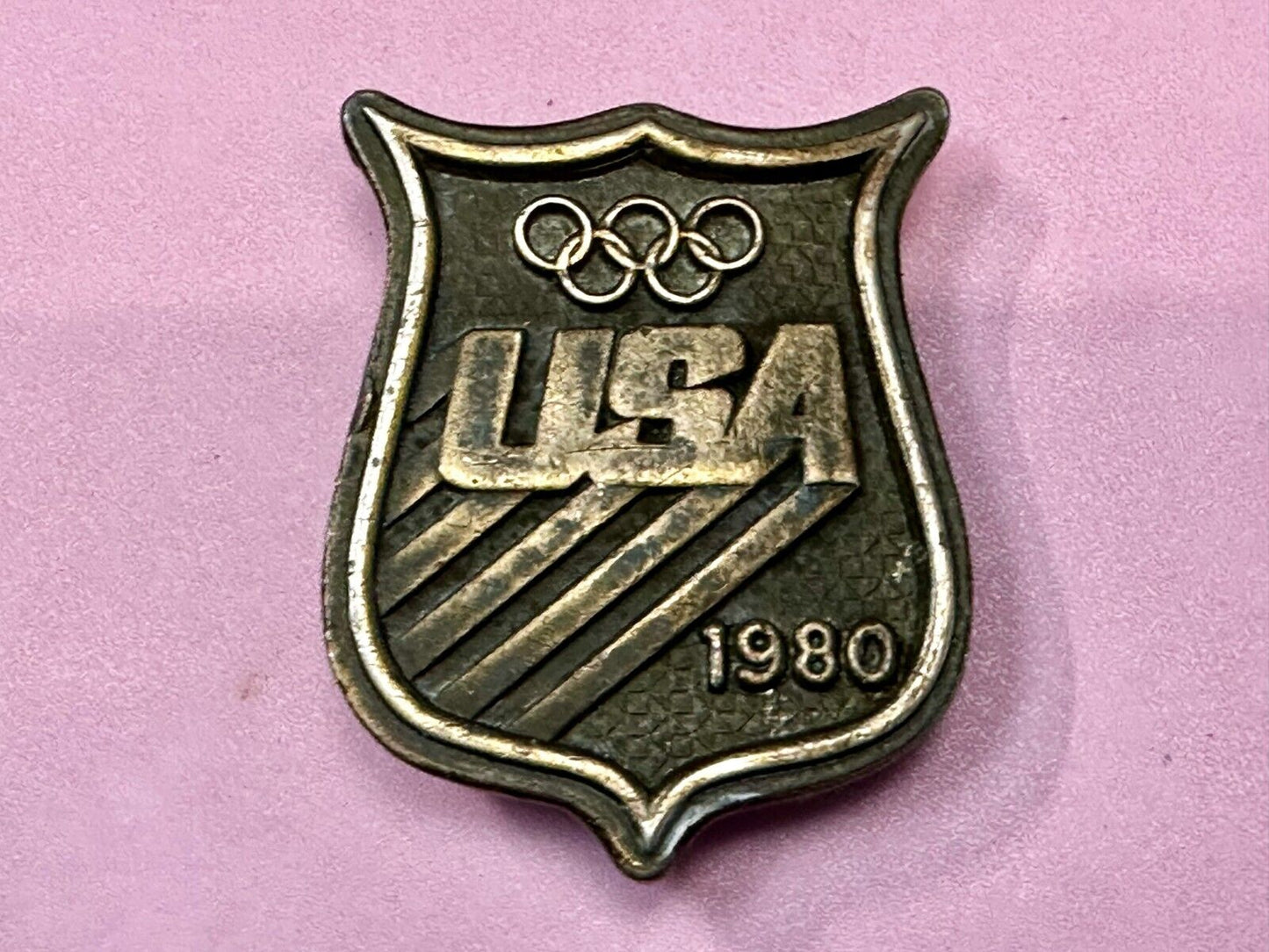 1980 USA Olympic Committee Bergamot Brass Works Vintage Belt Buckle Paul Rollins