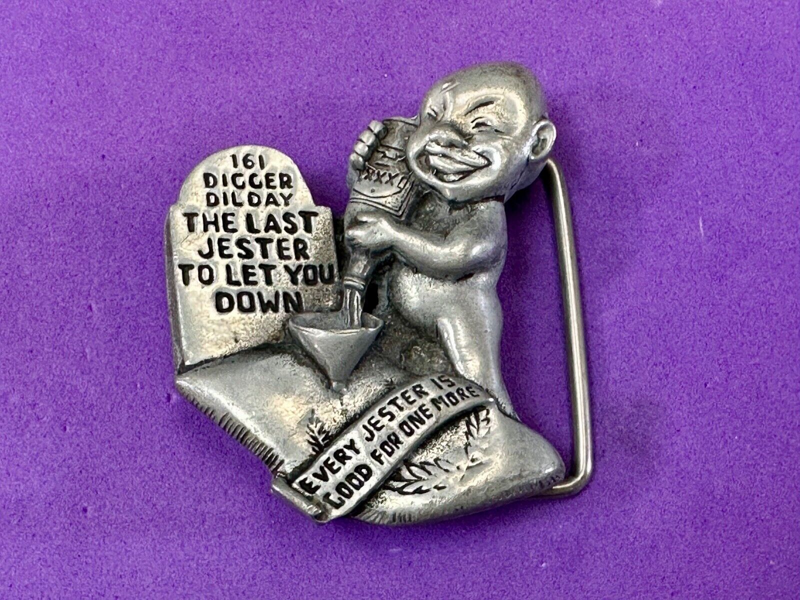 Tombstone 161 Digger Dil Day The LASt Jester to let you down belt buckle by JDL
