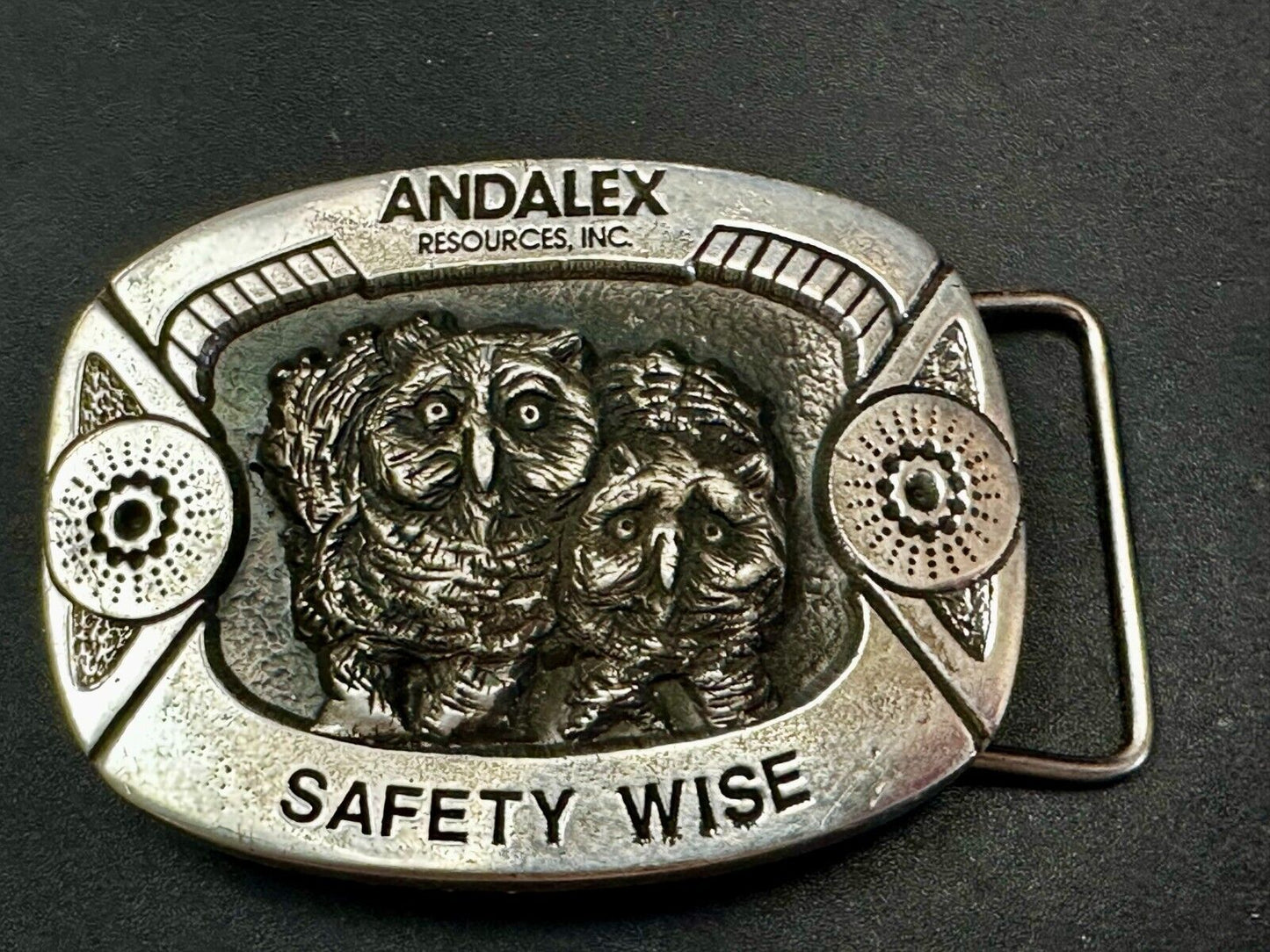 Andalex Resources Inc Safety Wise Night Owl Vintage Gary Prazen Belt Buckle