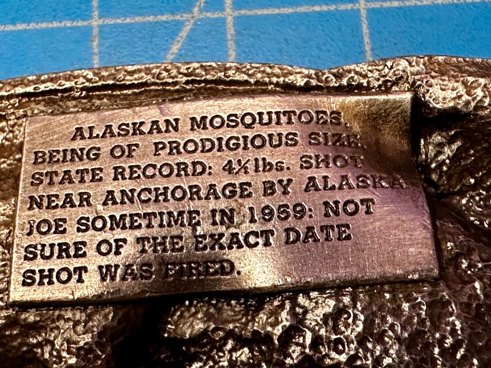 Alaskan Mosquito Alaska State Bird Novelty Fly Fishing Themed Belt Buckle