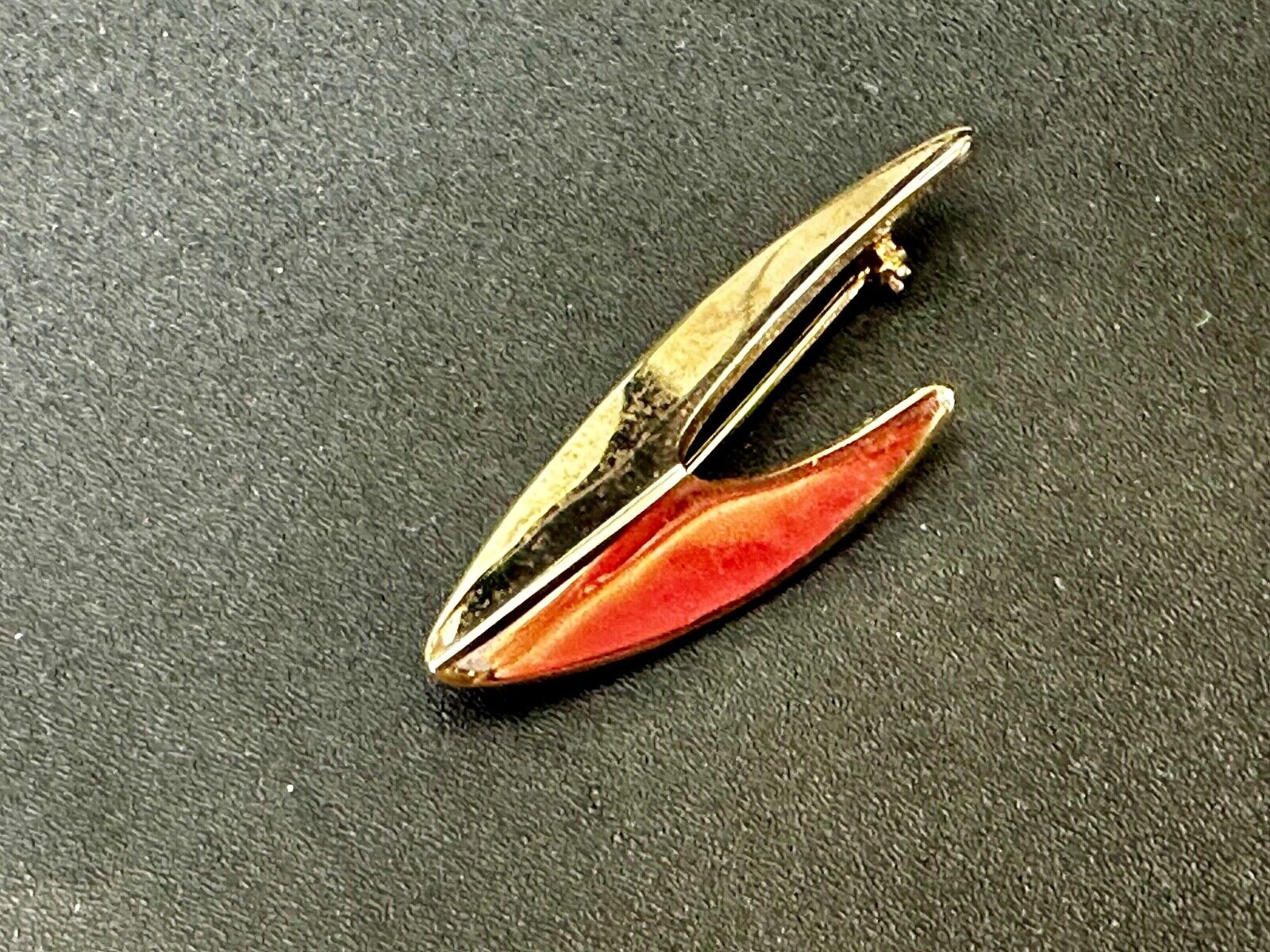 Unique Abstract Gold Tone Brooch Pin Vintage Signed Emmons