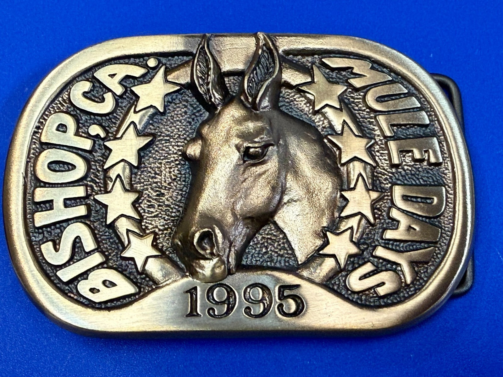 Bishop California Mule Days Memorial Day Weekend 1995 Commemorative Belt Buckle