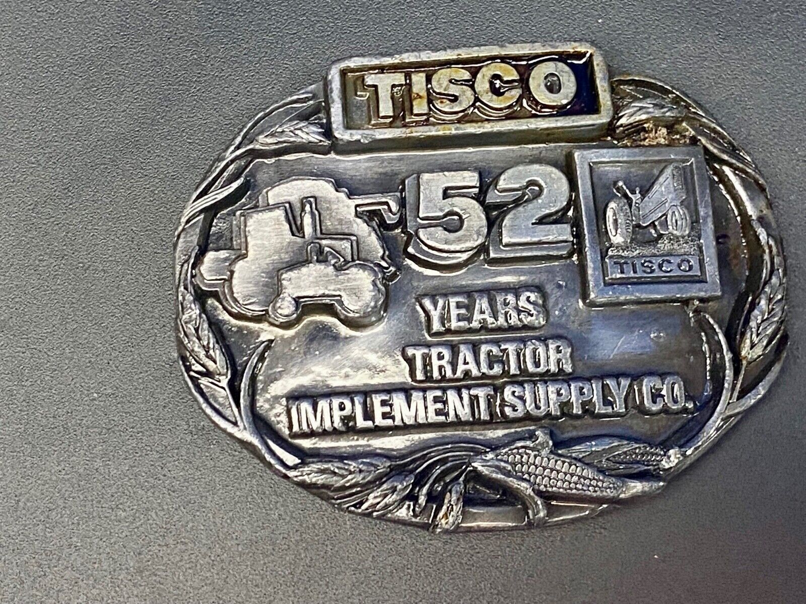 Tisco Tractor Implement Supply Agriculture Farm Farming 52 Year Belt Buckle
