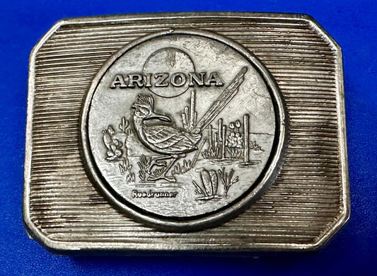 Arizona Roadrunner SouthWestern Desert Bird Vintage Coin Style Belt Buckle