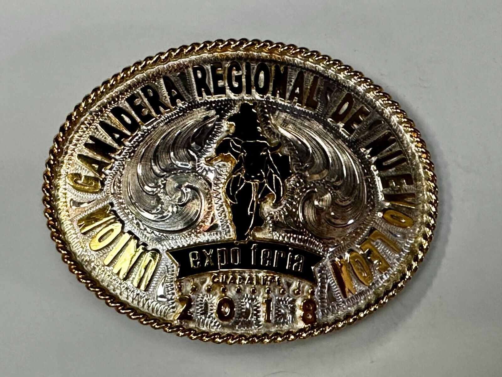 Union Ganadera Regional De Nuevo Leon Expo Series 2018 Trophy Award Belt Buckle