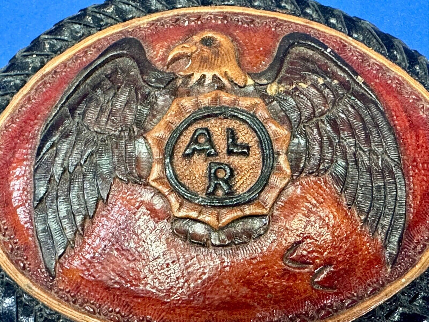 ALR American Legion Riders - Eagle Emblem on large leather belt buckle