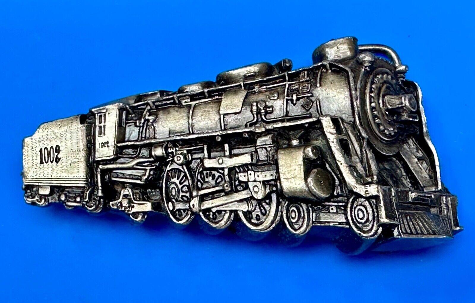 Train Steam Locomotive Vintage 1978 Cutout RR Bergamot Belt Buckle #1002
