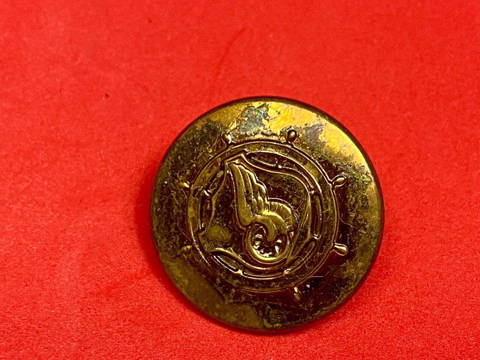 US Army Transportation Corps Collar Disc Pin Winged Wheel Helm Crest LR G-1