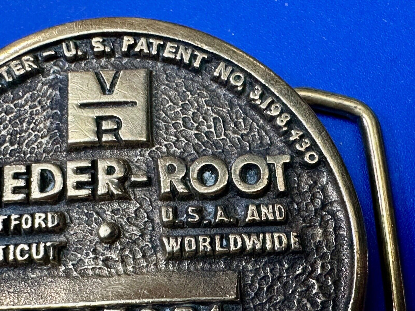 VEEDER-ROOT WHEEL END HUBODOMETERS Belt Buckle By Paul Rollins Associates