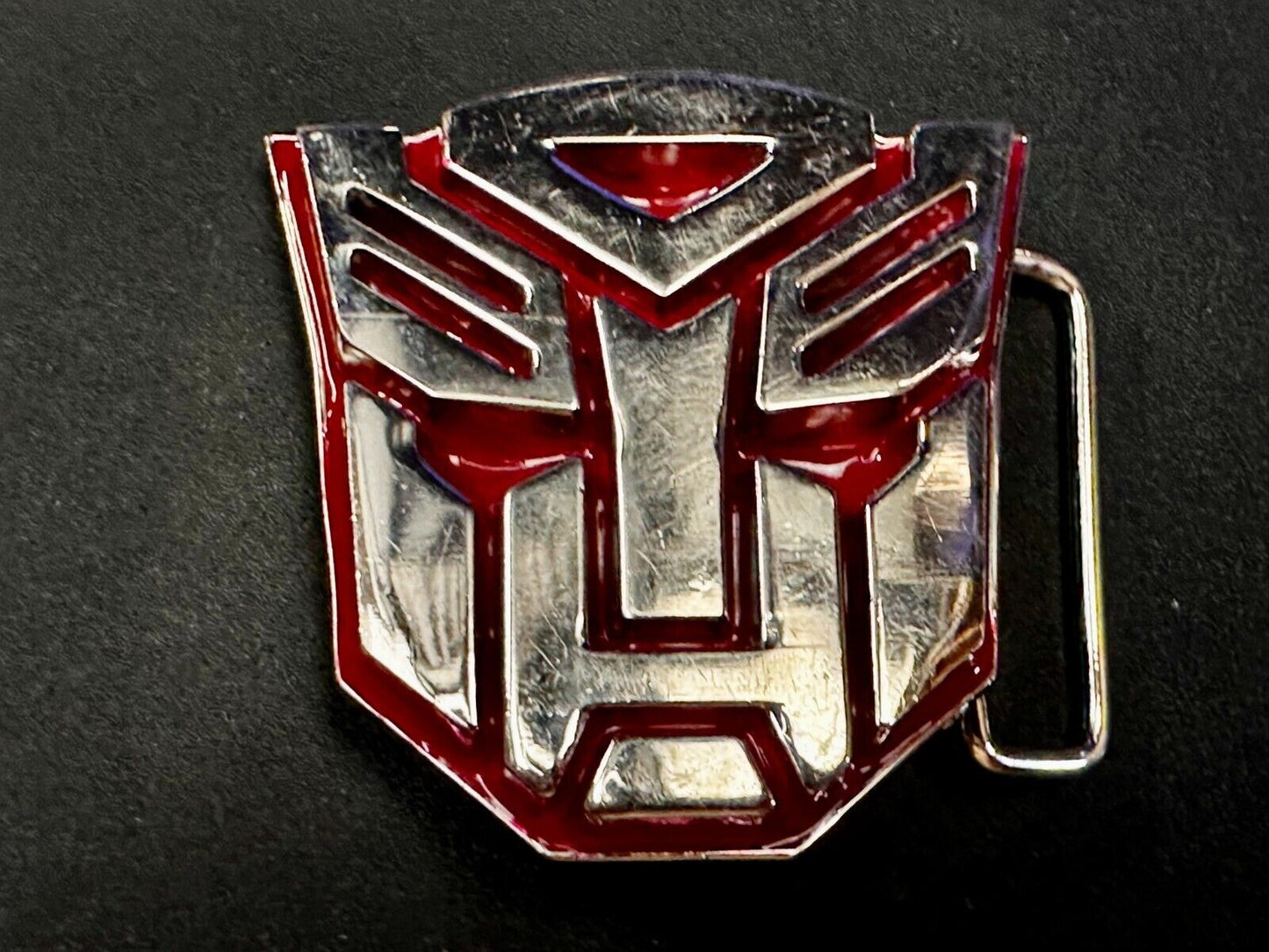 Transformers Autobot Optimus Prime Silver Red Color 2008 GTO Belt Buckle