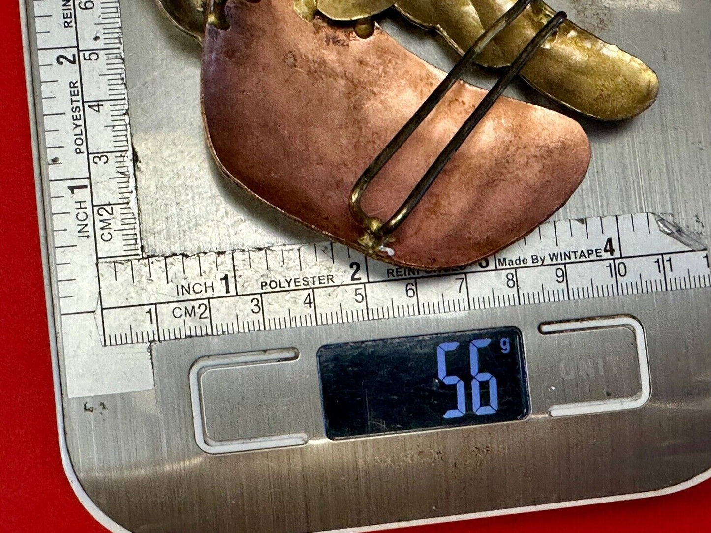 ANGLE Vintage mixed metal belt slide