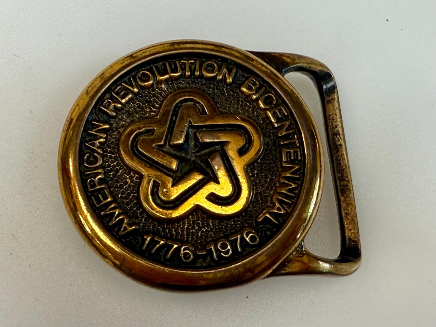 American Revolution Bicentennial Solid Brass Taylor Music Nashville Belt Buckle